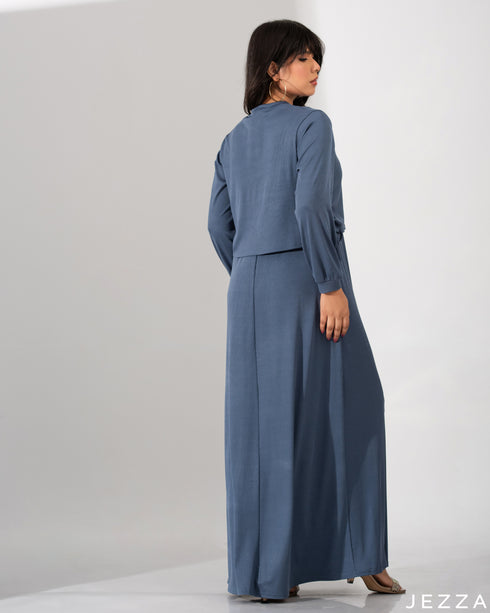 Ribbed Spandex Dress With Over Top 61662